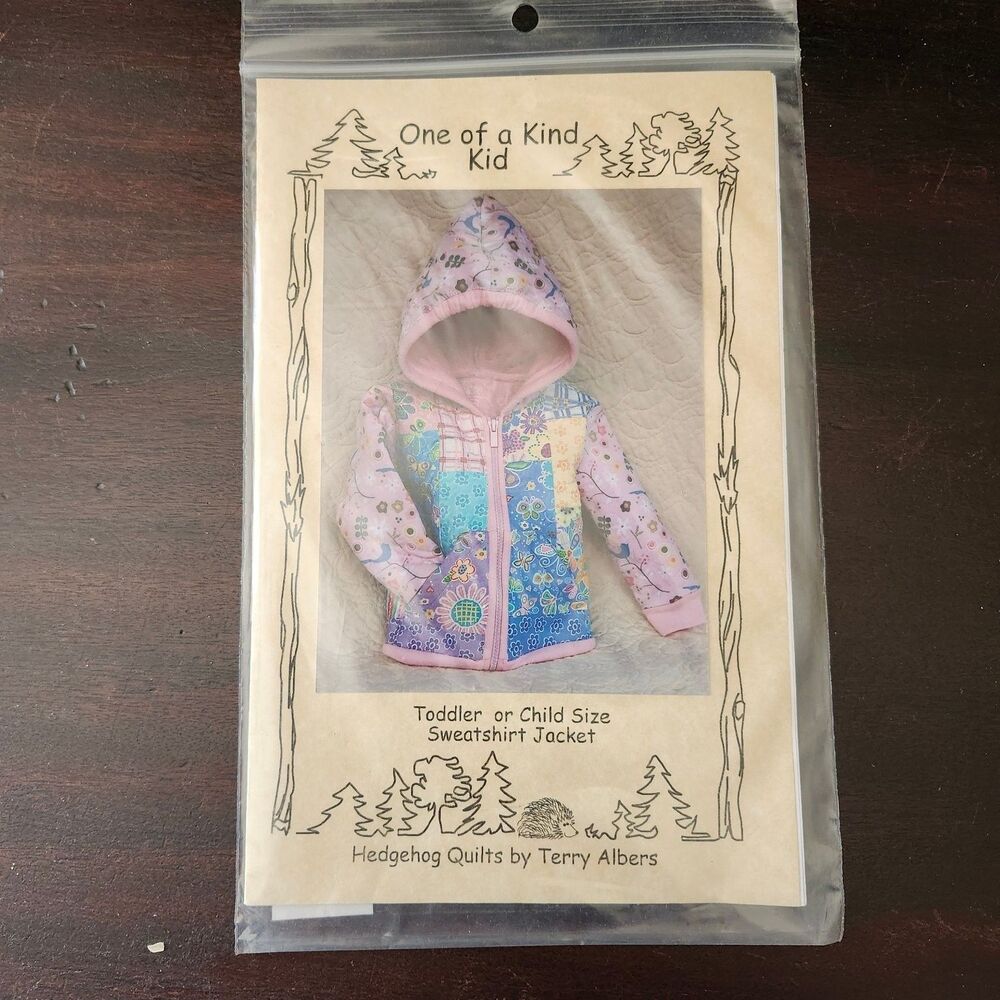 Hedgehog Quilts HHQ7329 Toddler Child Sweatshirt Jacket Pattern 12m–6X Hooded